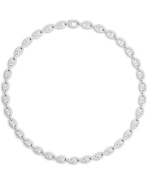 Apm Monaco Collar Maille Marine En Pavé - Blanco