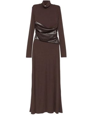 Nanushka Turtleneck Maxi Dress - Brown
