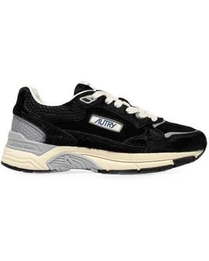 Autry Hyperway Pony-Hair Sneakers - Black