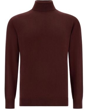 BOGGI カシミア タートルネックセーター - レッド