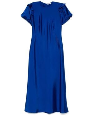 Parlor Ruffle-Detail Maxi Dress - Blue