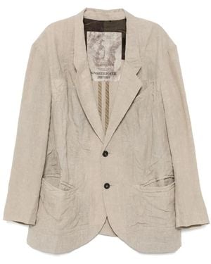 Ziggy Chen Linen Blazer - Natural