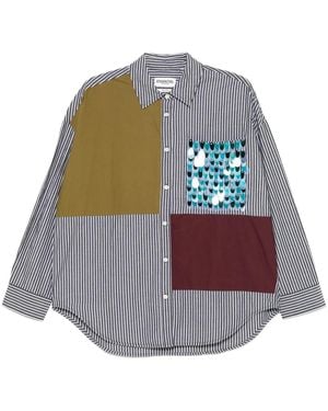 Essentiel Antwerp Glam パッチワーク シャツ - グレー
