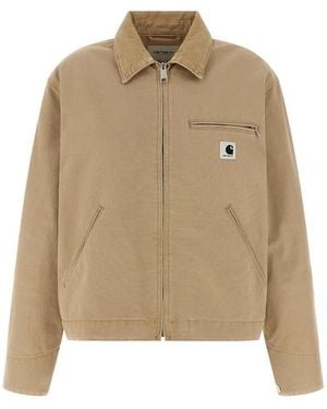 Carhartt Logo-Patch Bomber Jacket - Natural