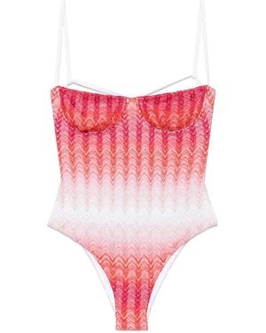 Missoni Klassischer Badeanzug - Pink