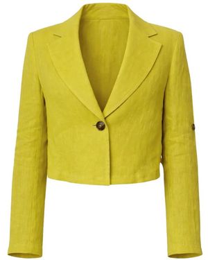 Marella Emmpapiro Button Jacket - Yellow