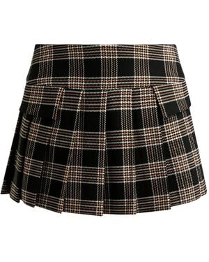 Alice + Olivia Sabrina Geruite Plooirok - Zwart