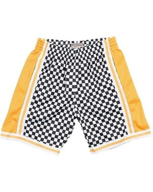 Mitchell & Ness X Nba Los Angeles Lakers Checked Shorts - White
