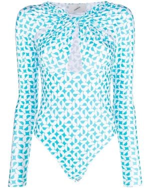 Coperni Body Met Bloemenprint - Blauw
