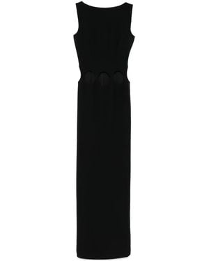 Monot Maxi-Jurk Met Gatendetail - Zwart