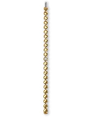 Pragnell Pulsera En Oro Amarillo De 18 Ct Con Diamante - Blanco