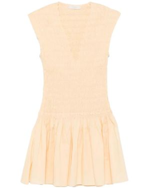 Faithfull the Brand Carmen Shirred-Bodice Mini Dress - White