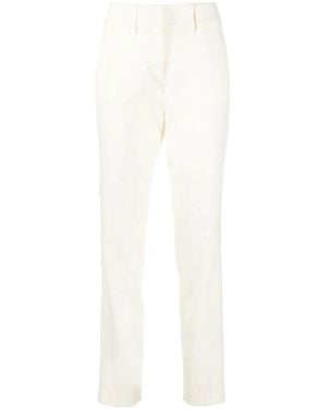 Philipp Plein Stretch-Wool Straight-Trousers - White
