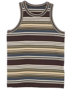 Sacai Striped Vest Top - Gray