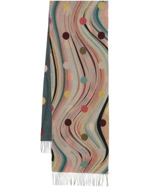 Paul Smith Swirl-Dot Scarf - Natural