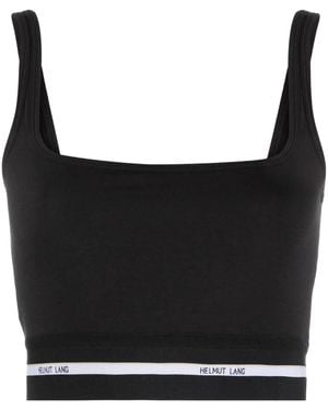 Helmut Lang Logo-Band Cropped Top - Black