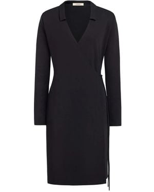 12 STOREEZ V-Neck Midi Dress - Black