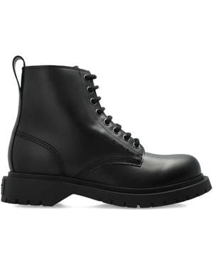 Givenchy Lace-Up Leather Boots - Black