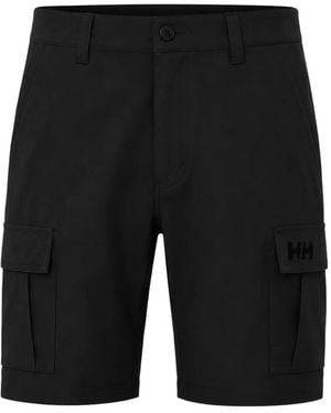 Helly Hansen Logo-Print Cargo Shorts - Black