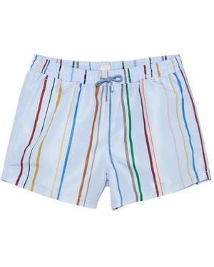Paul Smith Cairo Gestreepte Zwembroek - Blauw