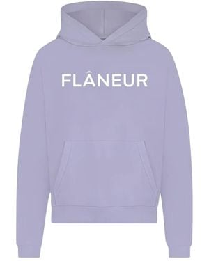 flâneur Hoodie Met Logoprint - Blauw