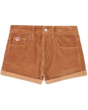 A Bathing Ape Corduroy Logo Patch Shorts - Brown