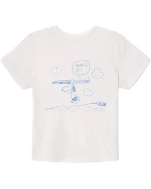 RE/DONE Snoopy Surfs Up T-Shirt - White