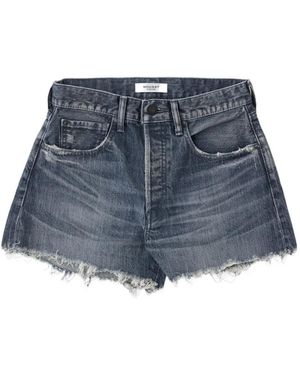 Moussy Glenview Shorts Met Franje - Blauw