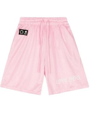 Chrome Hearts Love You Mesh Shorts - ピンク