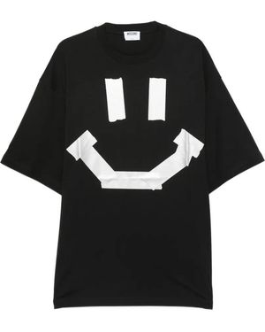 Moschino Organic Cotton Jersey T-Shirt Archive - Black
