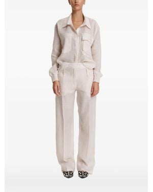 Pink Pocket Shirt - White