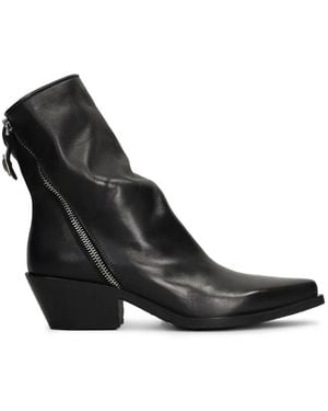 METISSE Pointed-Toe Ankle Boots - Black