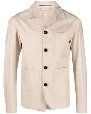 Meta Campania Collective Cuban-Collar Organic-Cotton Shirt-Jacket - Natural