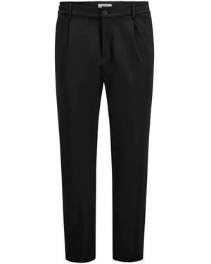 Cruna Pleated Drawstring Trousers - Black