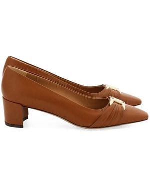 Ferragamo Pumps Mit Gancini-Detail - Braun