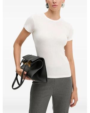DRYKORN Geribbeld T-Shirt - Wit