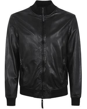 S.W.O.R.D Bomberjacke Aus Leder - Schwarz