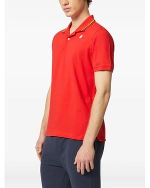 K-Way Tipped-Collar Polo Shirt - Red