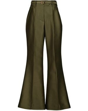 Zimmermann Rebellion Structured Flare Pants - Green