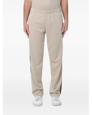 adidas Logo-Embroidered Track Pants - Natural