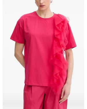 Twinset Ruffled T-Shirt - Red