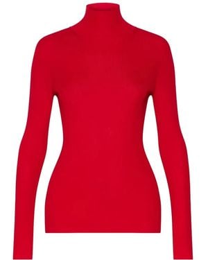 Marella Ribbed-Knit Roll-Neck Jumper - Red