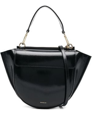 Wandler Small Hortensia Flap Tote Bag - Black