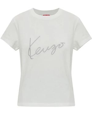 KENZO Camicia Con Logo - Bianco