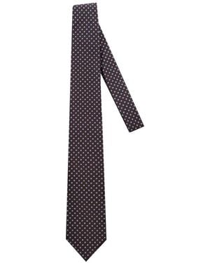 Corneliani Embroidered Silk-Blend Tie - White