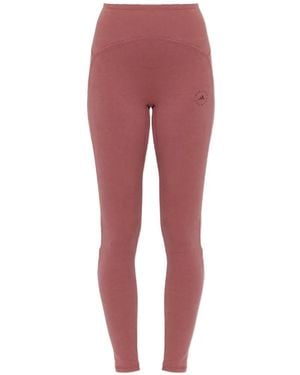 adidas By Stella McCartney X Stella Mccartney Logo-Print Leggings - Red