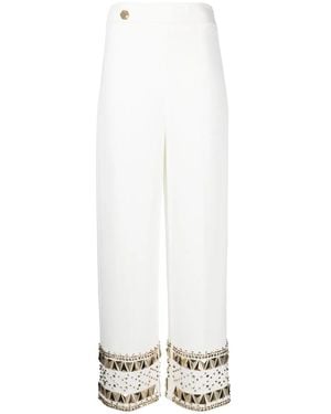 Philipp Plein Cady-Studded Pants - White