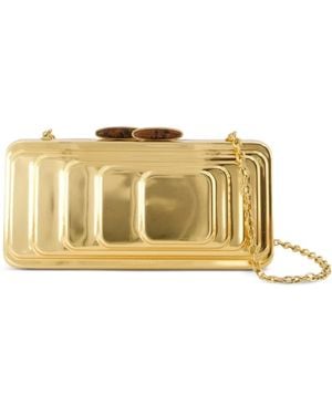 Zimmermann Alight Tiered Metal Clutch Bag - Metallic