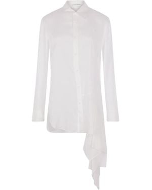 Yohji Yamamoto Asymmetrisches Hemd - Weiß