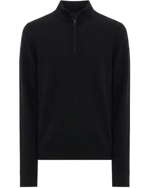 Peserico Quarter-Zip Knitted Jumper - Black